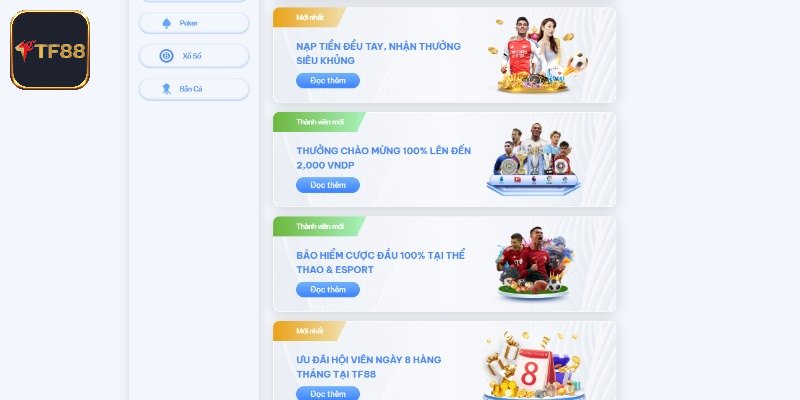 Sự kiện bảo hiểm vé cược đầu 20% lên đến 3,000 VNDP